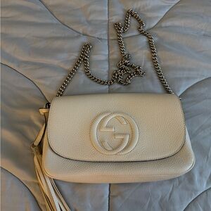 Gucci Ivory Leather Crossbody Bag
